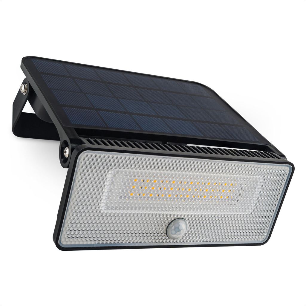 Brendz Paso Solcellsdriven LED-Strålkastare med Rörelsesensor 1600lm IP54