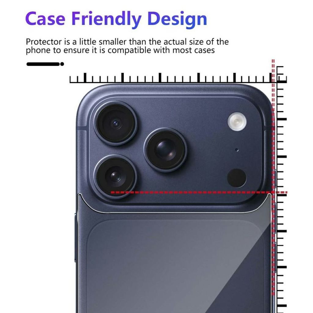iPhone 18 Pron takakansi karkaistulla lasilla, 2.5D Arc Edge, 2 kpl pakkaus