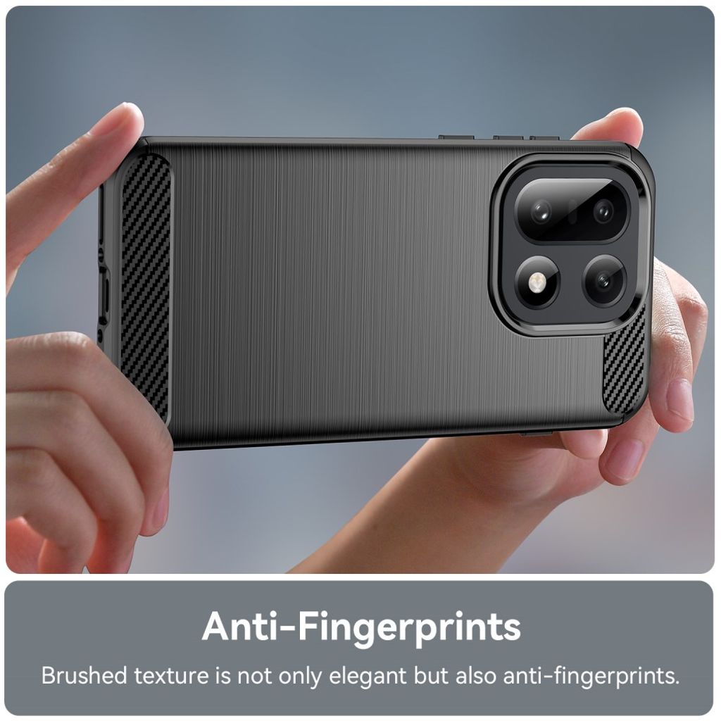 OnePlus 15 5G Kuori Hiilikuitukuvio Harjattu - Musta