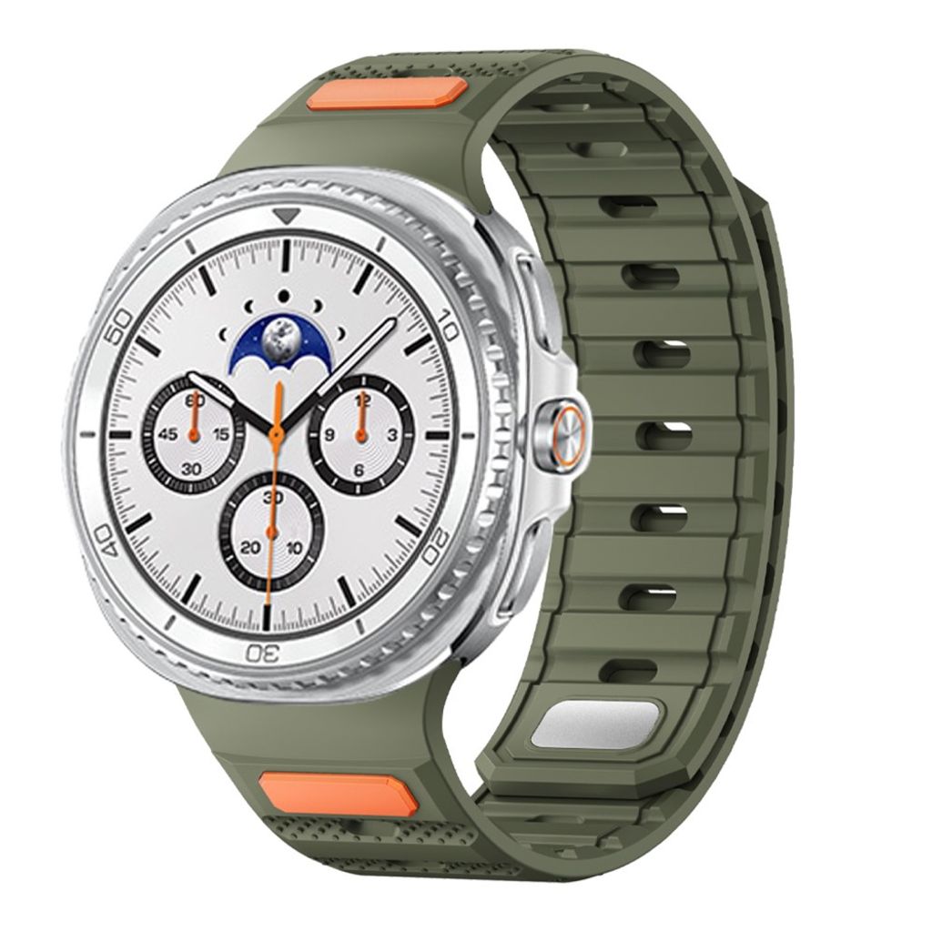 Samsung Galaxy Watch9/9 Classic/8/8 Classic Magnetisk silikon klokkerem - Olivgrønn