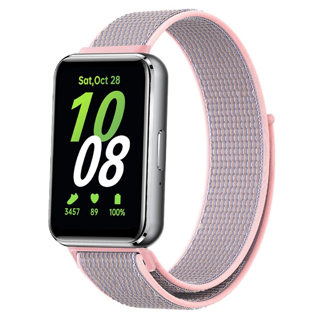 Samsung Galaxy Fit3 Flätat Klockarmband i Nylon - Rosa