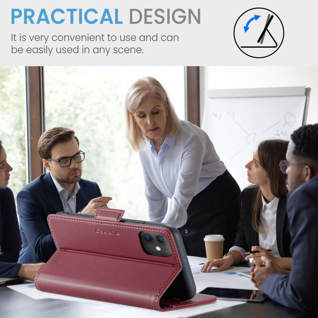 CASEME iPhone 11 Kotelo Korttipaikka - Punainen