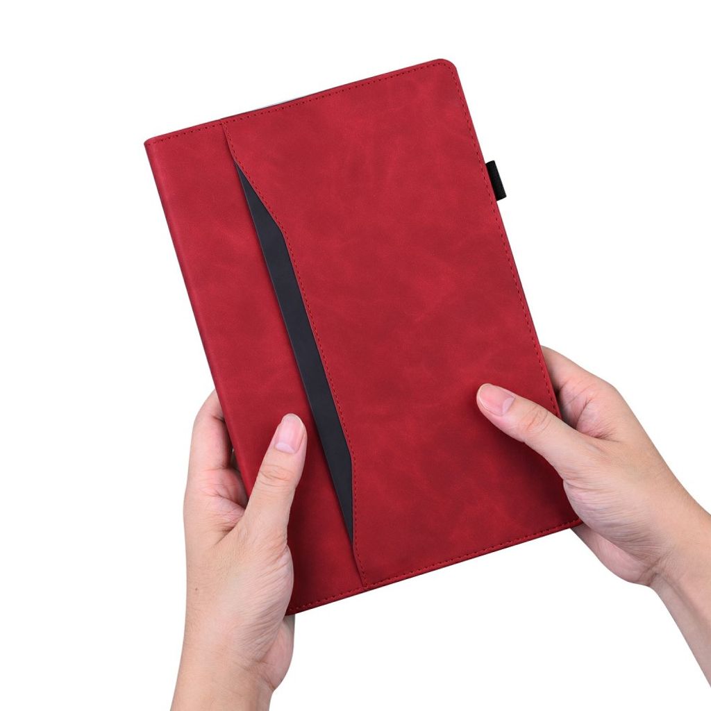 Samsung Galaxy Tab S12 Plus Folio flip cover med kortlommer - Rød