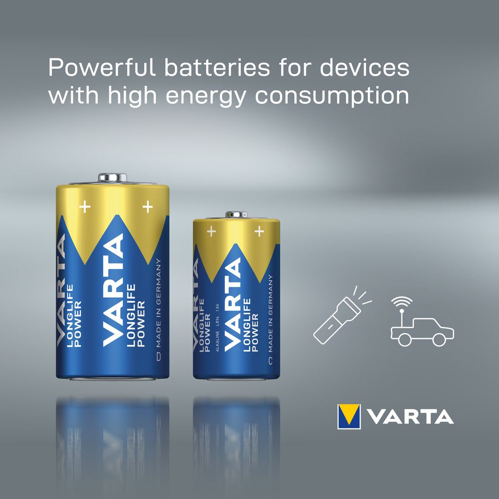 VARTA Longlife Power C batteri SCAND, 20-pack