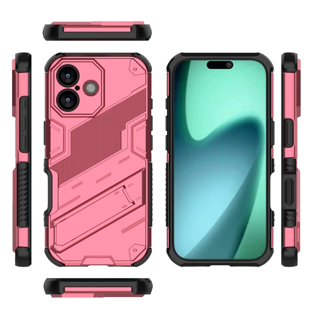 iPhone 17 Skal med Stativ - Rosa