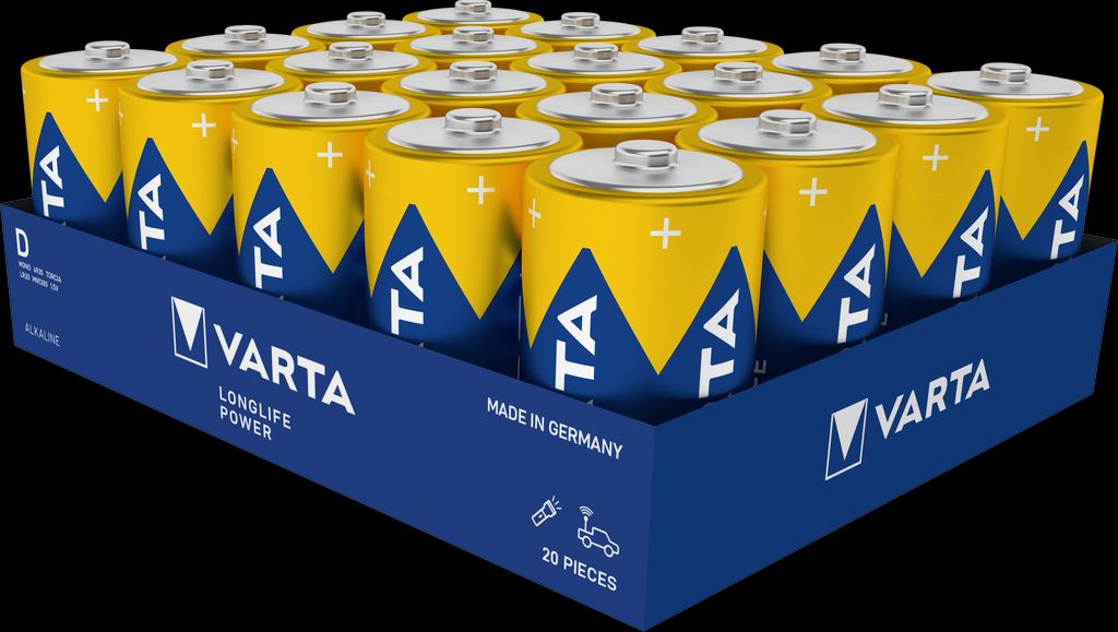 VARTA Longlife Power D batteri SCAND, 20-pack