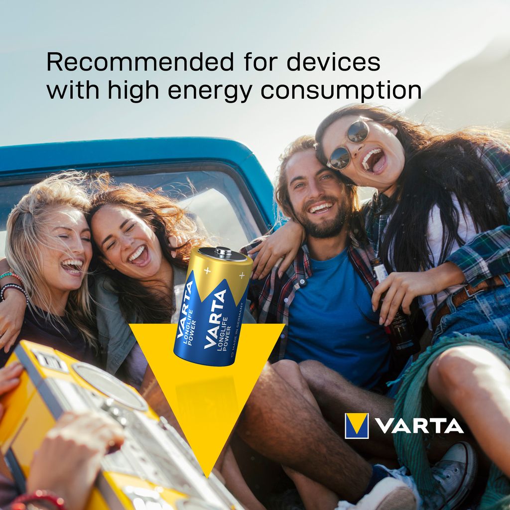 VARTA Longlife Power D batteri SCAND, 20-pack