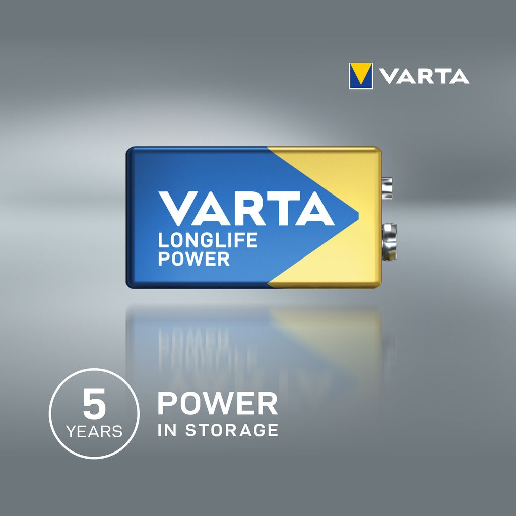 VARTA Longlife Power 9V batteri SCAND, 20-pak