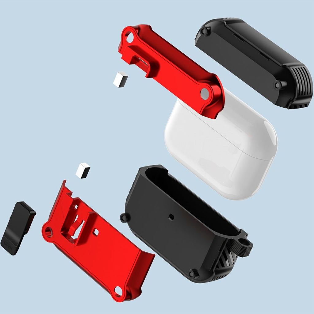 Apple AirPods Pro 3 Cover med Karabinhage - Mørkeblå