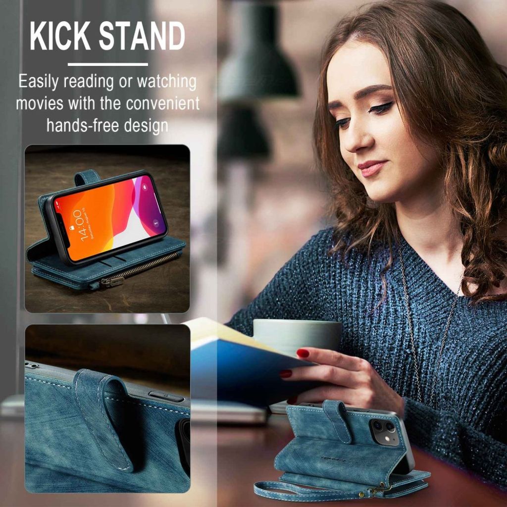 CASEME iPhone 12 Mini Cover with Stand - Blue