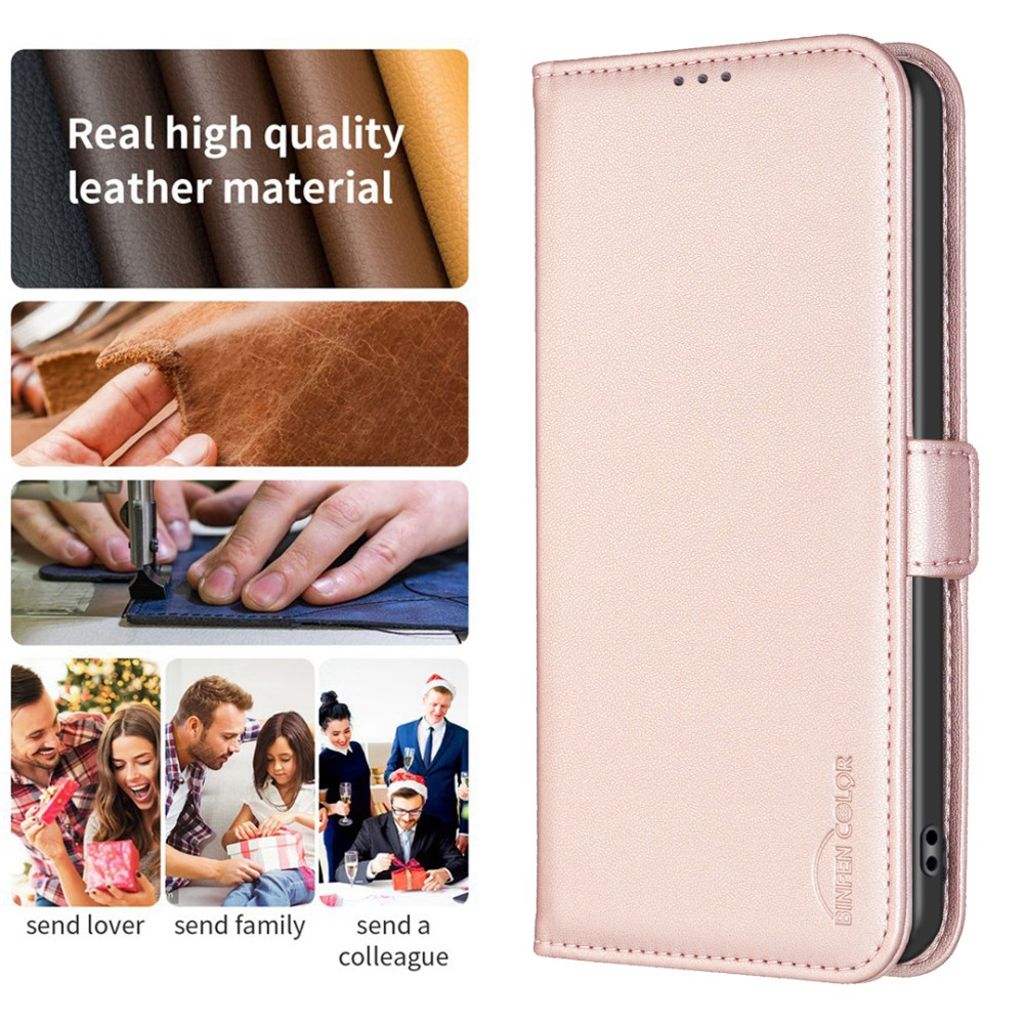 BINFEN COLOR iPhone 16 Wallet Cover – Pink