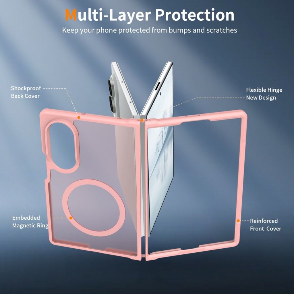 Samsung Galaxy Z Fold8 MagSafe cover med akrylbagside - Lyserød