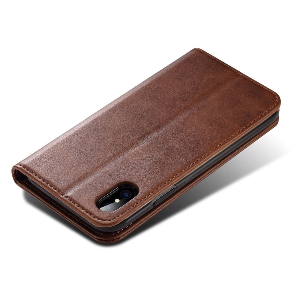 SUTENI iPhone X/XS Plånboksfodral med Stativ – Brun