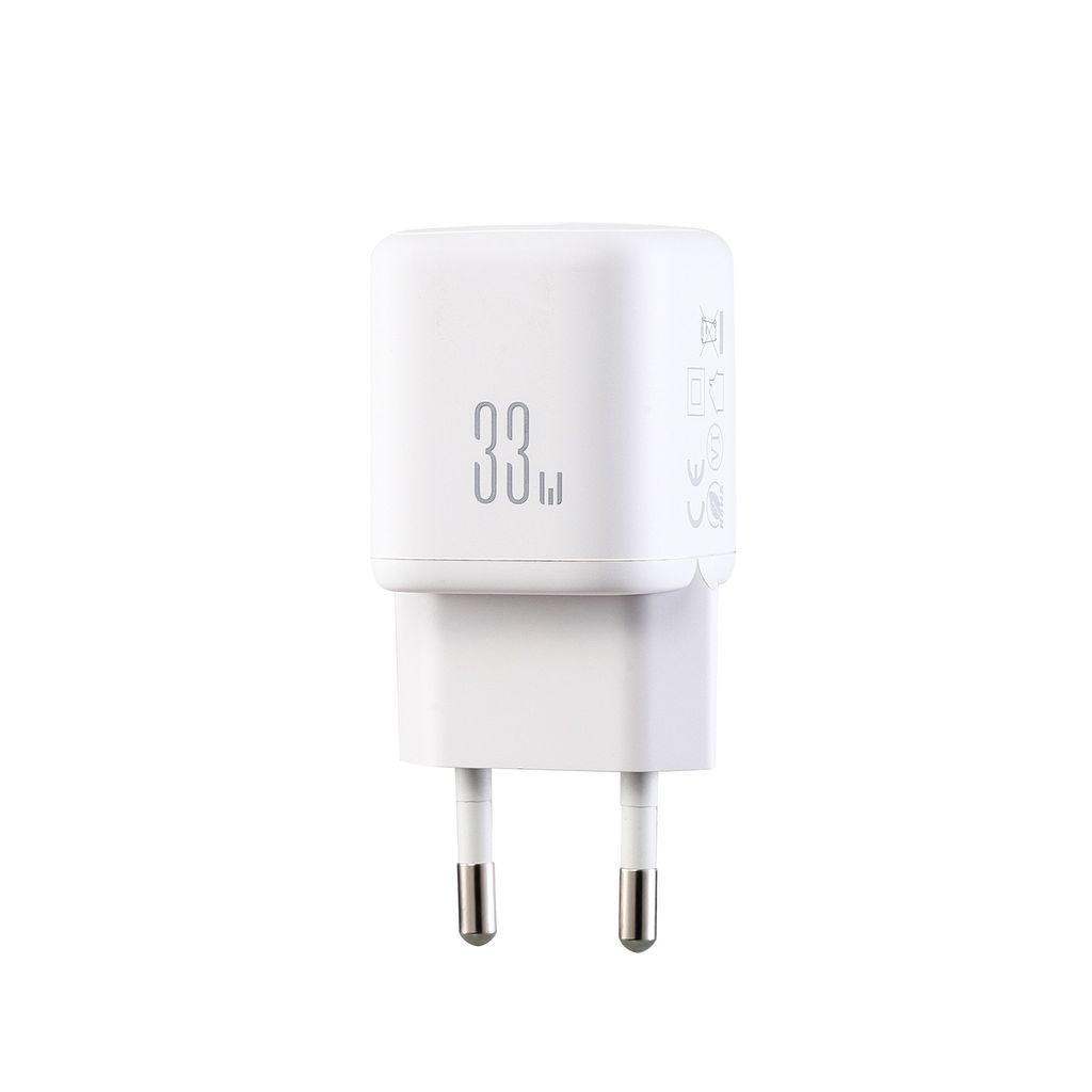 Joyroom JR-TG7 33W dubbelladdare + A9 USB-C kabel 60W 1m – vit