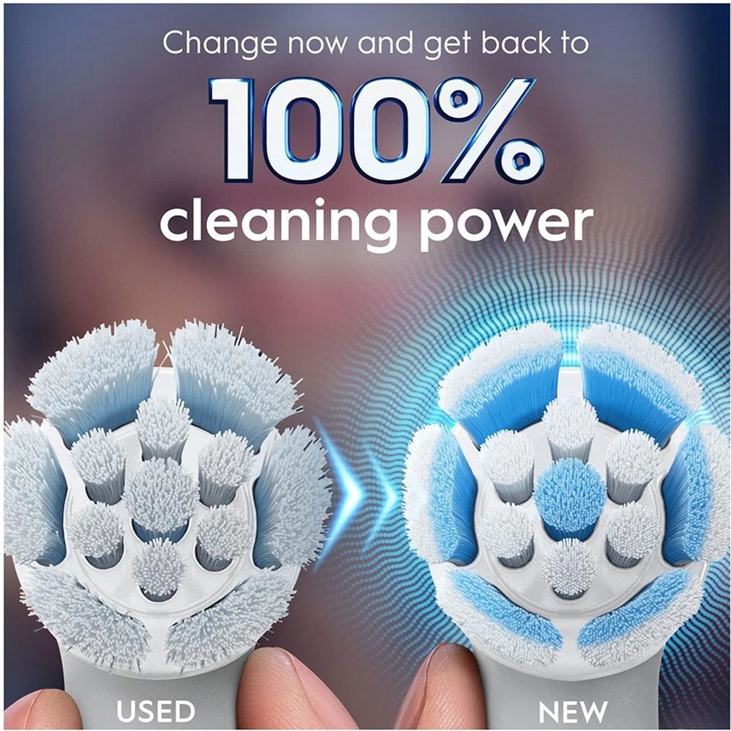 Oral-B iO Gentle Care tandbørstehoveder, 6-pak - hvide
