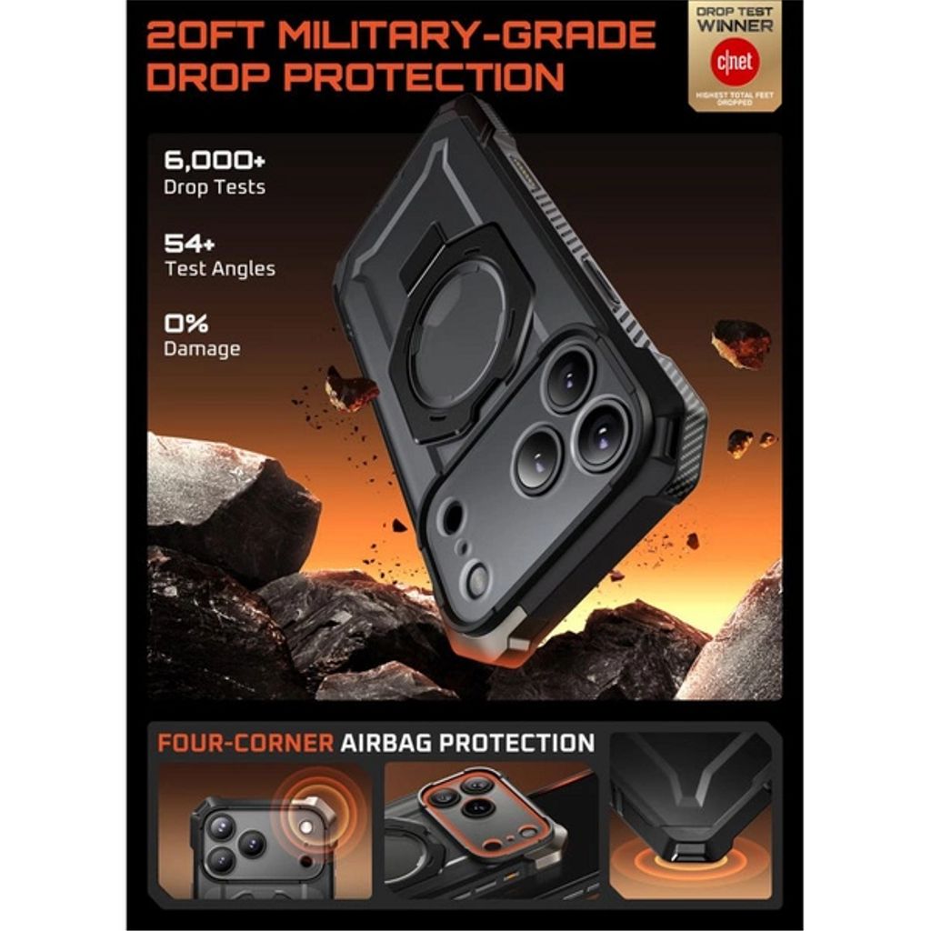 Supcase UB Grip MagSafe Skal till iPhone 17 Pro Max - Svart