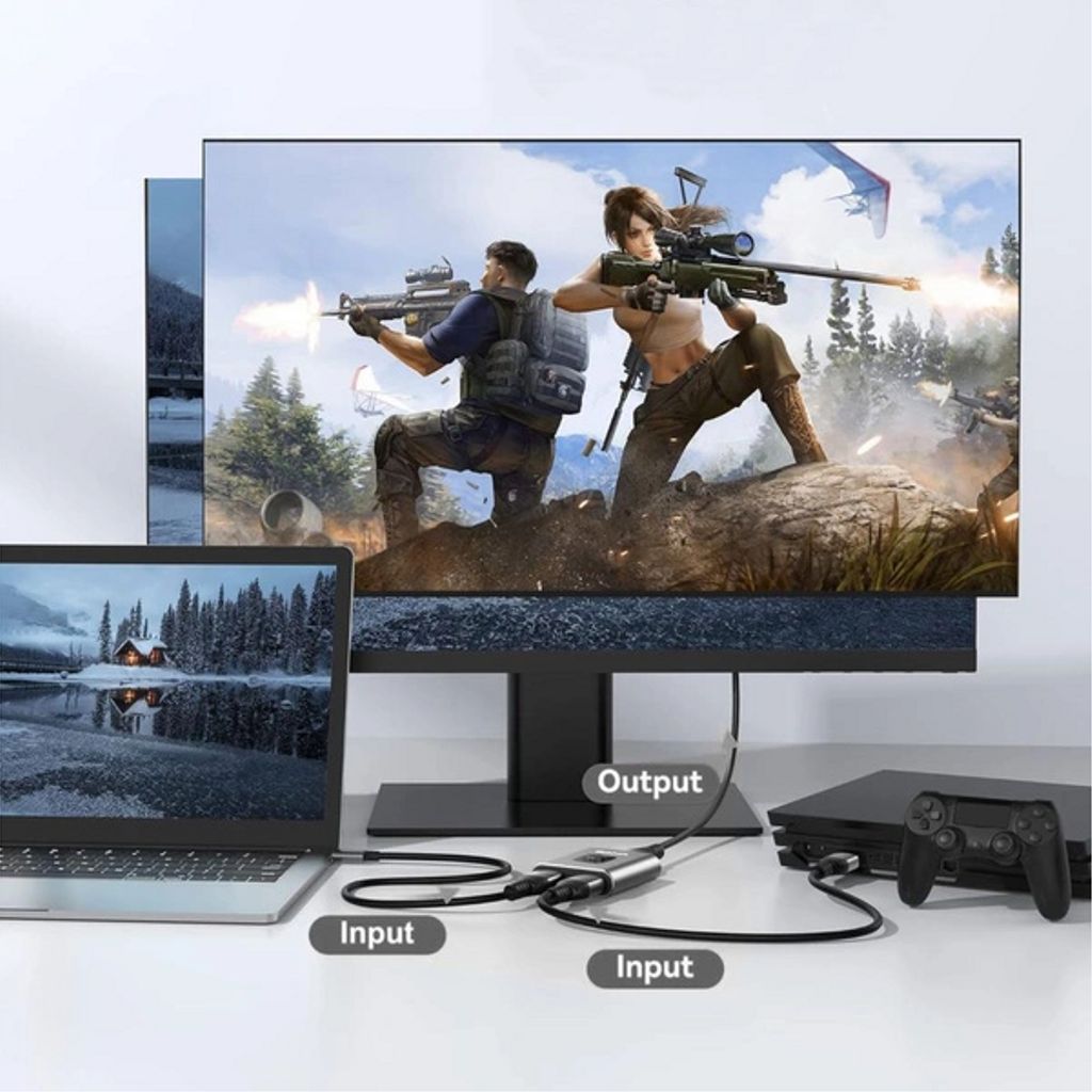 Tech-Protect HB07 HDMI-jakaja 2in1-sovitin 4K 60Hz