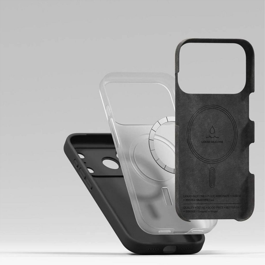 Ringke Silicone Magnetic MagSafe Cover till iPhone 17 Pro Max - Sort
