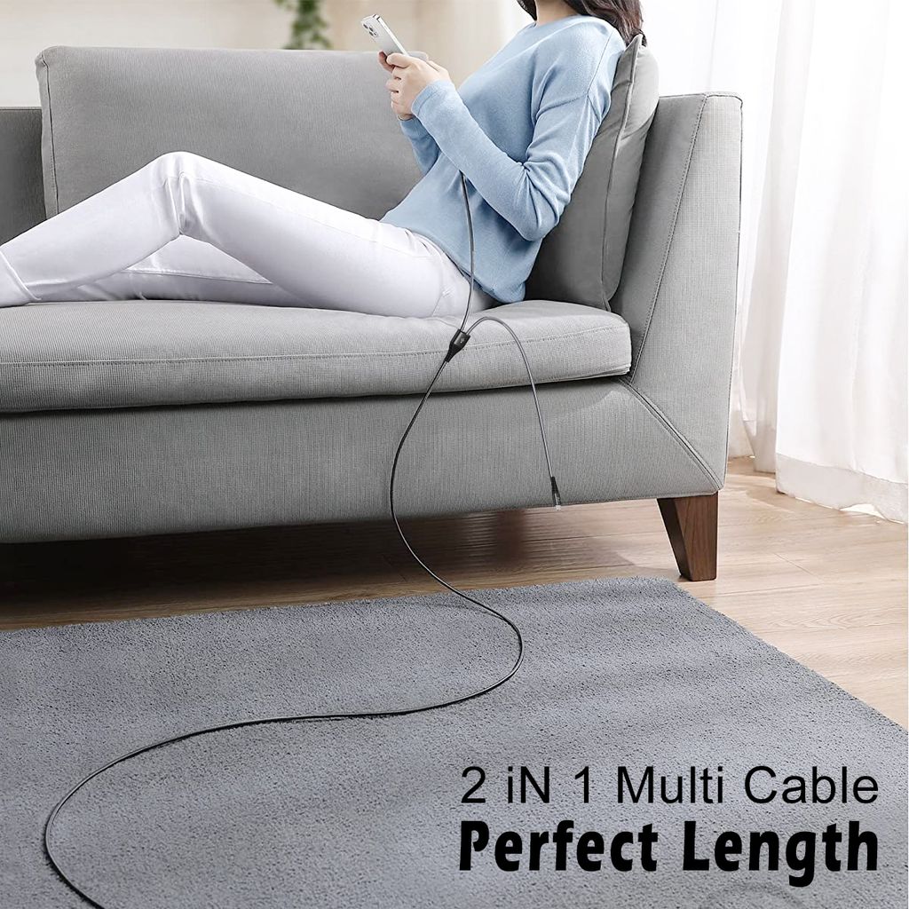 SiGN 2-in-1 USB-C -kaapeli 2 x USB-C 60W, 1,2 m – musta