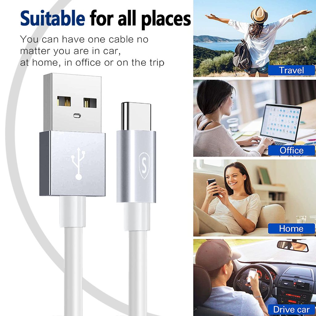SiGN SuperCharge 5A, 25W, USB-C-kaapeli 2m - Valkoinen