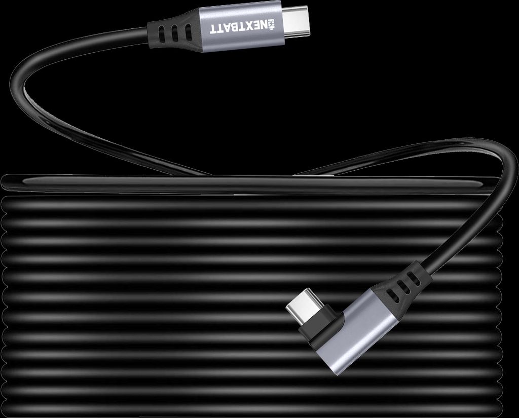 NEXTBATT USB-C - USB-C -kulmakaapeli 60W 3A 5Gbps 5m