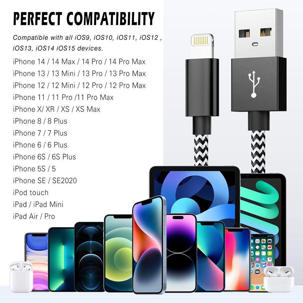 SiGN Skin Lightning Kabel 2.4A, 0.25m - Svart/Vit