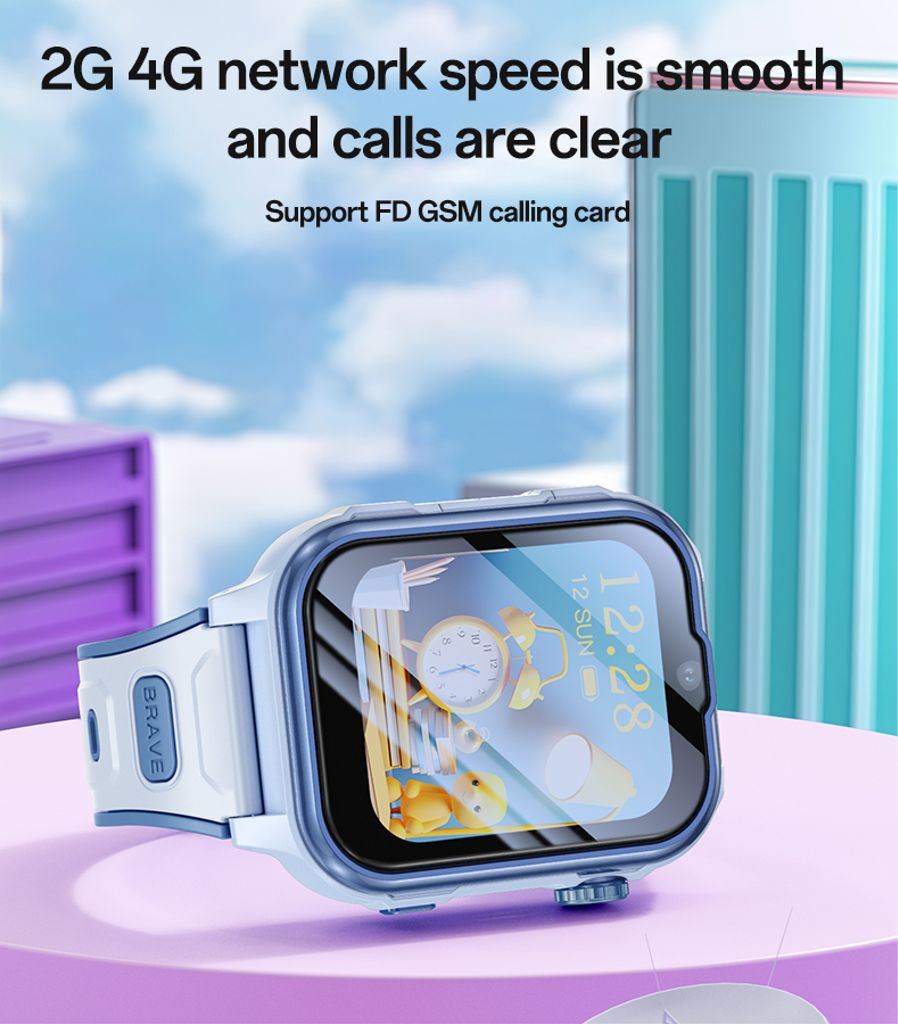 Yesido Børne Smartwatch 4G GPS Tracking / Videoopkald / SOS - Sort