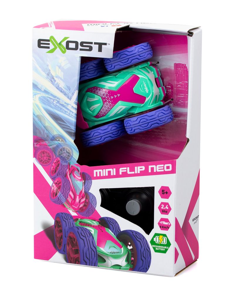 Silverlit Exost 360 Mini Flip NEO Amazone radio-ohjattava auto – pinkki/sininen
