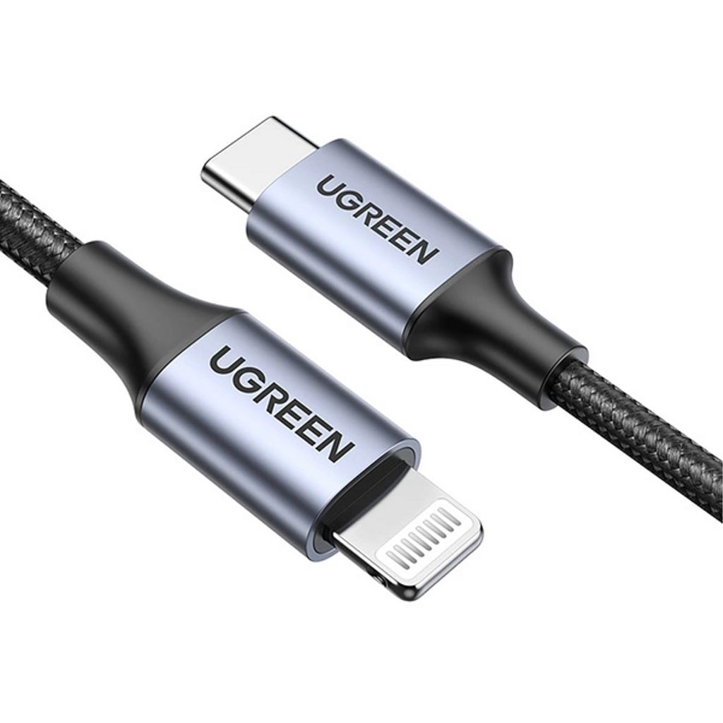 Ugreen Lightning til USB-C 2.0 MFI-kabel, 1,5 m - Grå