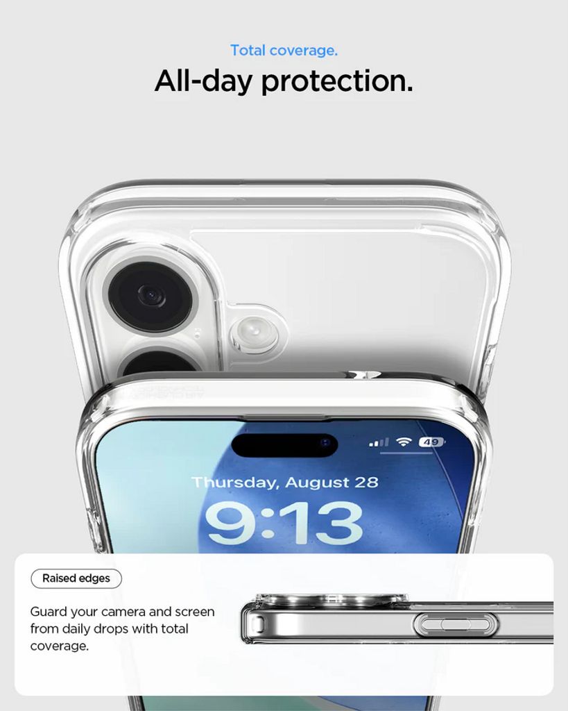 Spigen iPhone 17 Ultra Hybrid Deksel - Crystal Clear