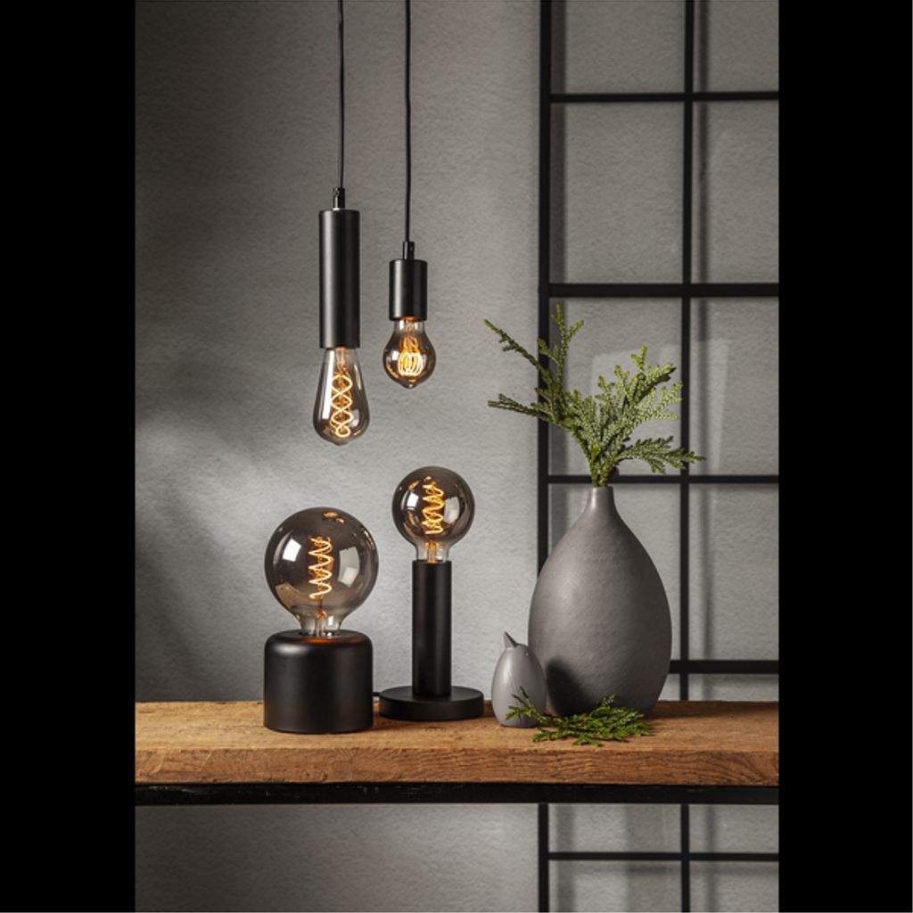 LED-lampa E27 G125 Decoled Spiral Smoke