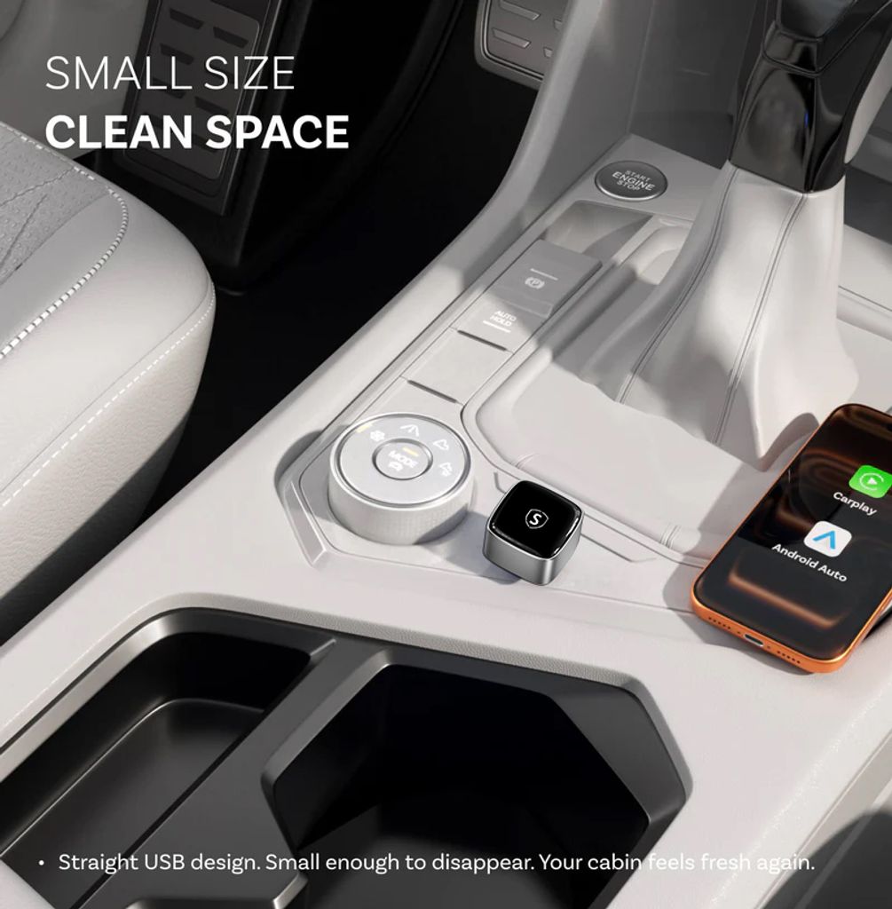SiGN Mini 2-in-1 Wireless CarPlay / Android Auto Adapter – Schwarz