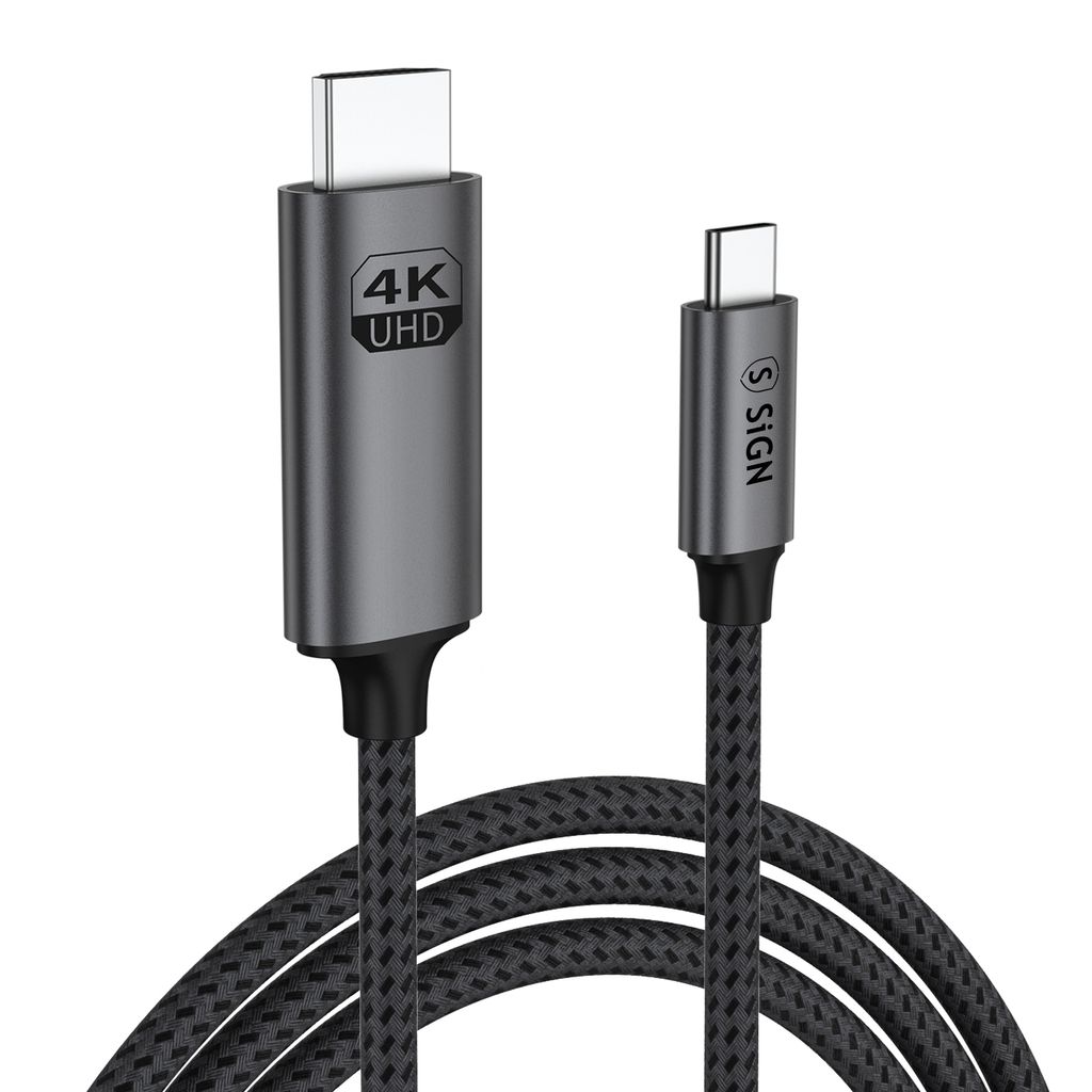 SiGN USB-C - HDMI 4K 60Hz -kaapeli, 2m - Musta