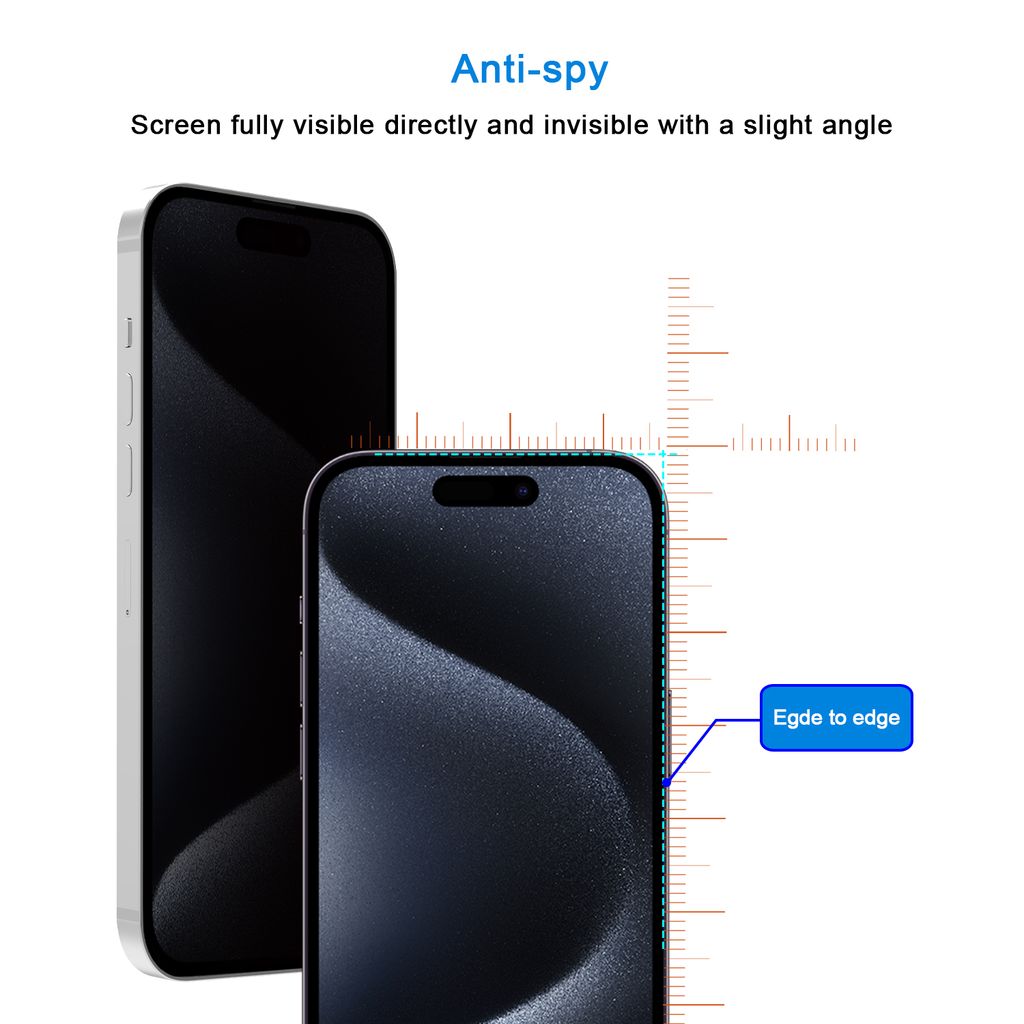 SiGN Skjermbeskytter iPhone 15 Pro – EZ Apply med støvfri applikator, 2-paking