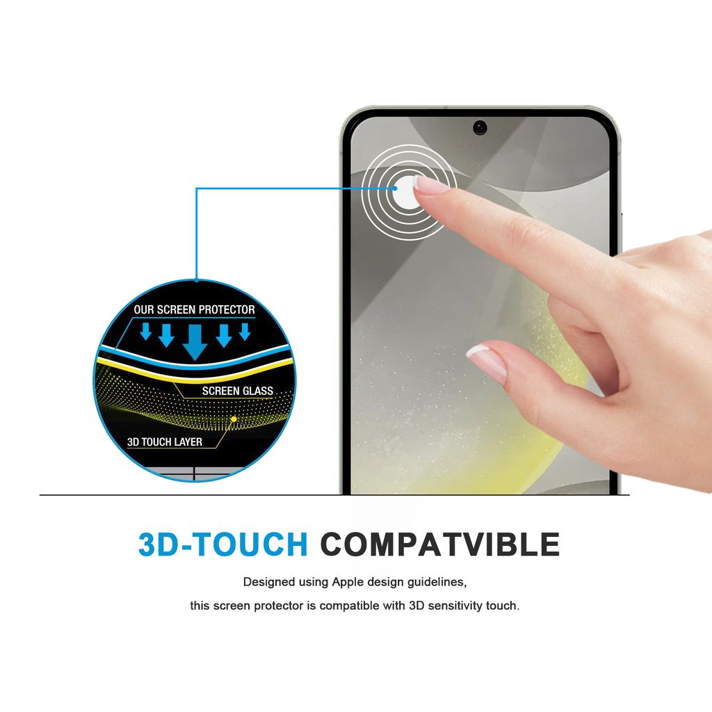 SiGN Skjermbeskytter Samsung Galaxy S24 & S25 – EZ Apply med støvfri applikator