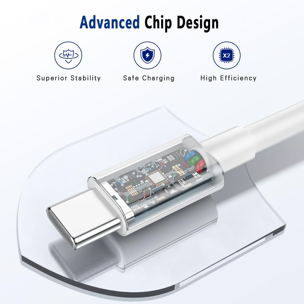 SiGN USB-C Snabbladdningskabel 240W, 1m - Vit