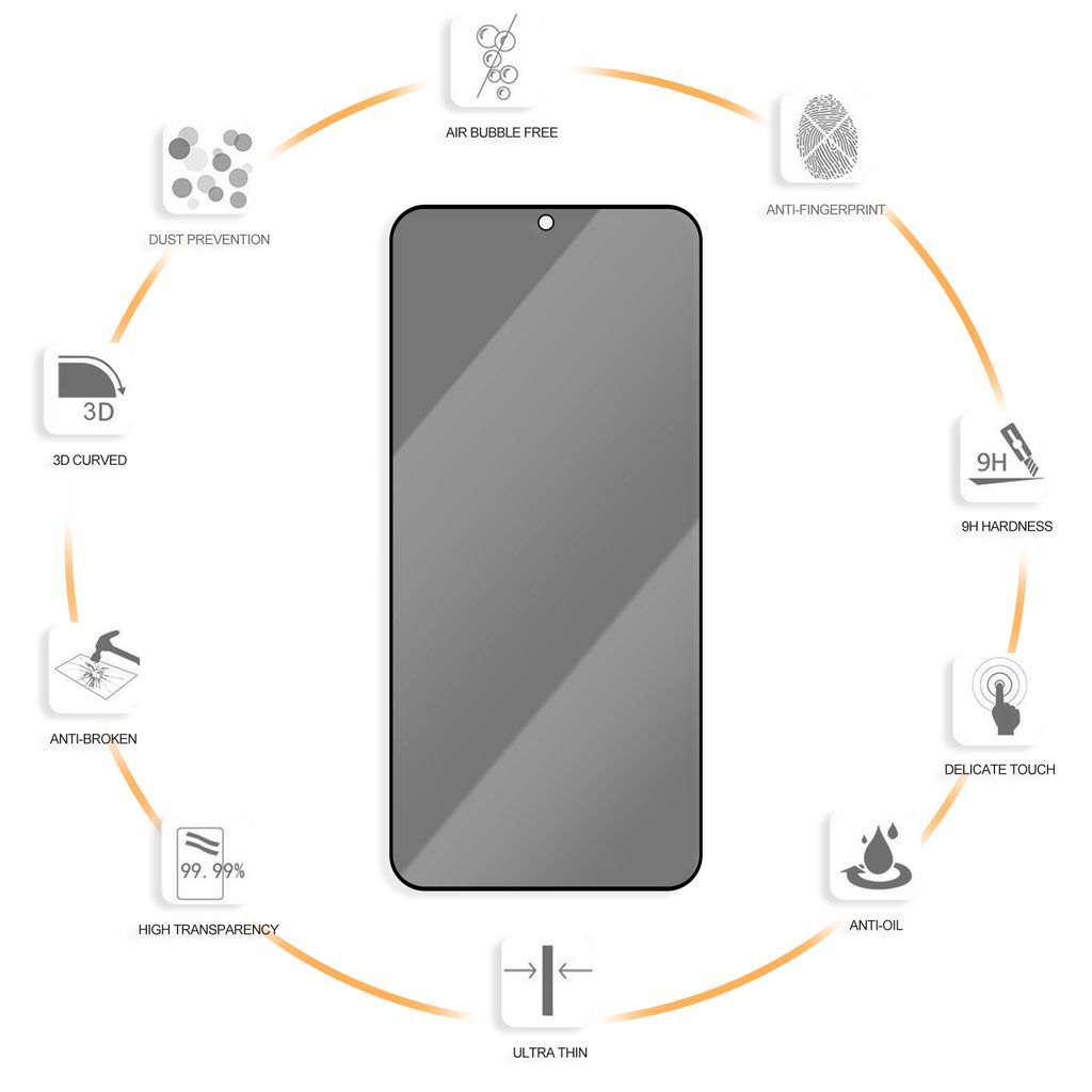 SiGN Skjermbeskytter Samsung Galaxy S24 Ultra – EZ Apply med støvfri applikator, 2-paking