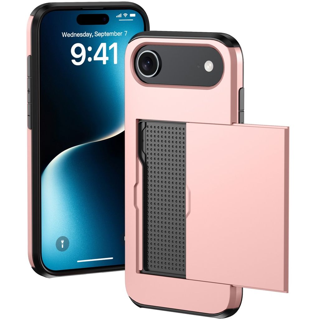 iPhone 17 Air Kuori, Korttipaikka - ruusu kulta