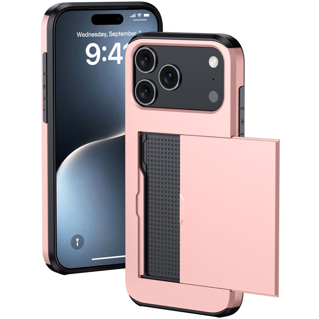iPhone 17 Pro Kuori, Korttipaikka - ruusu kulta