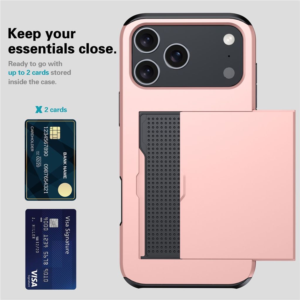 iPhone 17 Pro Max Deksel med kortspor - Grå