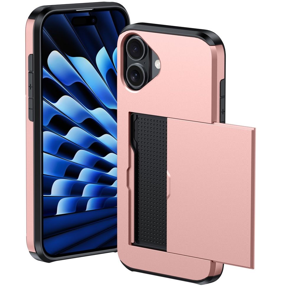 iPhone 17 Deksel med kortspor - Rose gull
