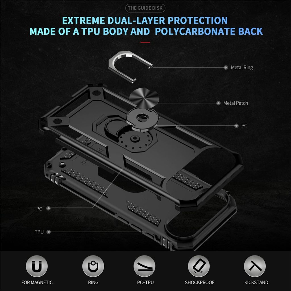 iPhone 17 Air Cover med ringholder - Sort