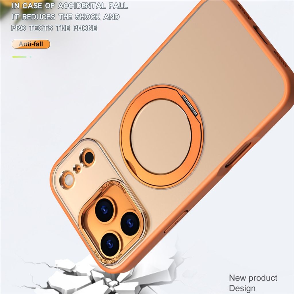 iPhone 18 Pro/17 Pro MagSafe Skal med Stativ - Orange