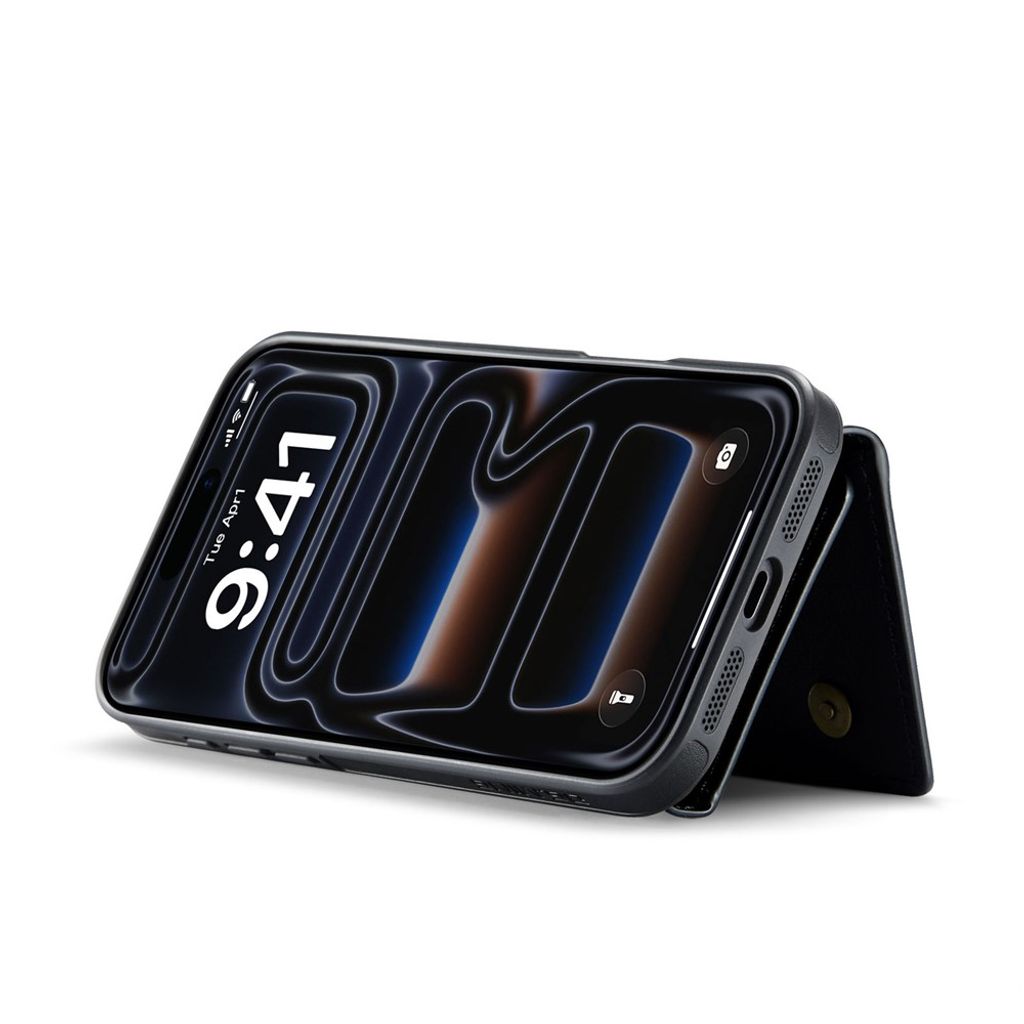 DG.MING iPhone 18 Pro Max/17 Pro Max Skal med Magnetisk Avtagbar Plånbok - Svart