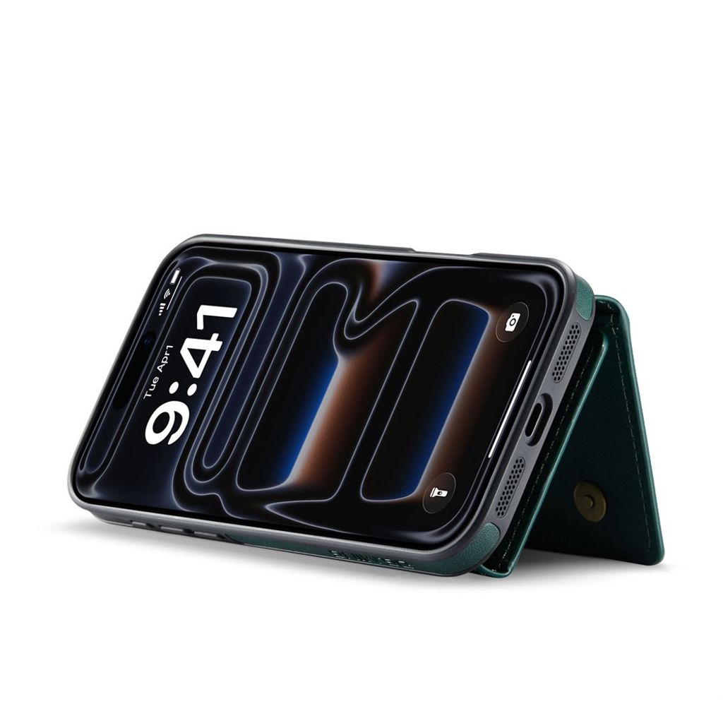 DG.MING iPhone 18 Pro Max/17 Pro Max Skal med Magnetisk Avtagbar Plånbok - Grön