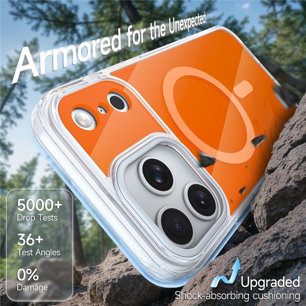 iPhone 18 Pro/17 Pro MagSafe Skal med akrylbaksida - Orange