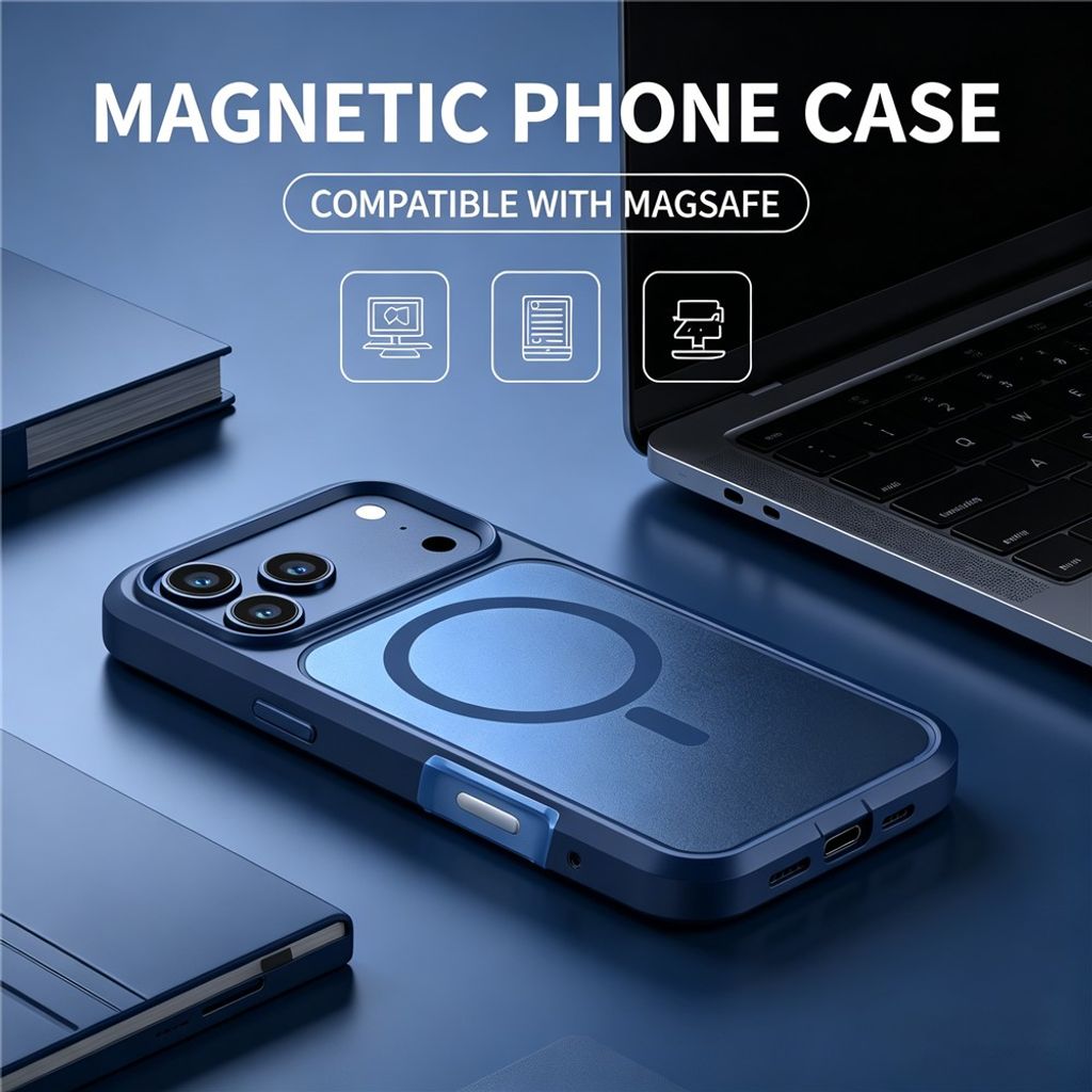 iPhone 18 Pro/17 Pro MagSafe Cover Stødsikkert - Blå