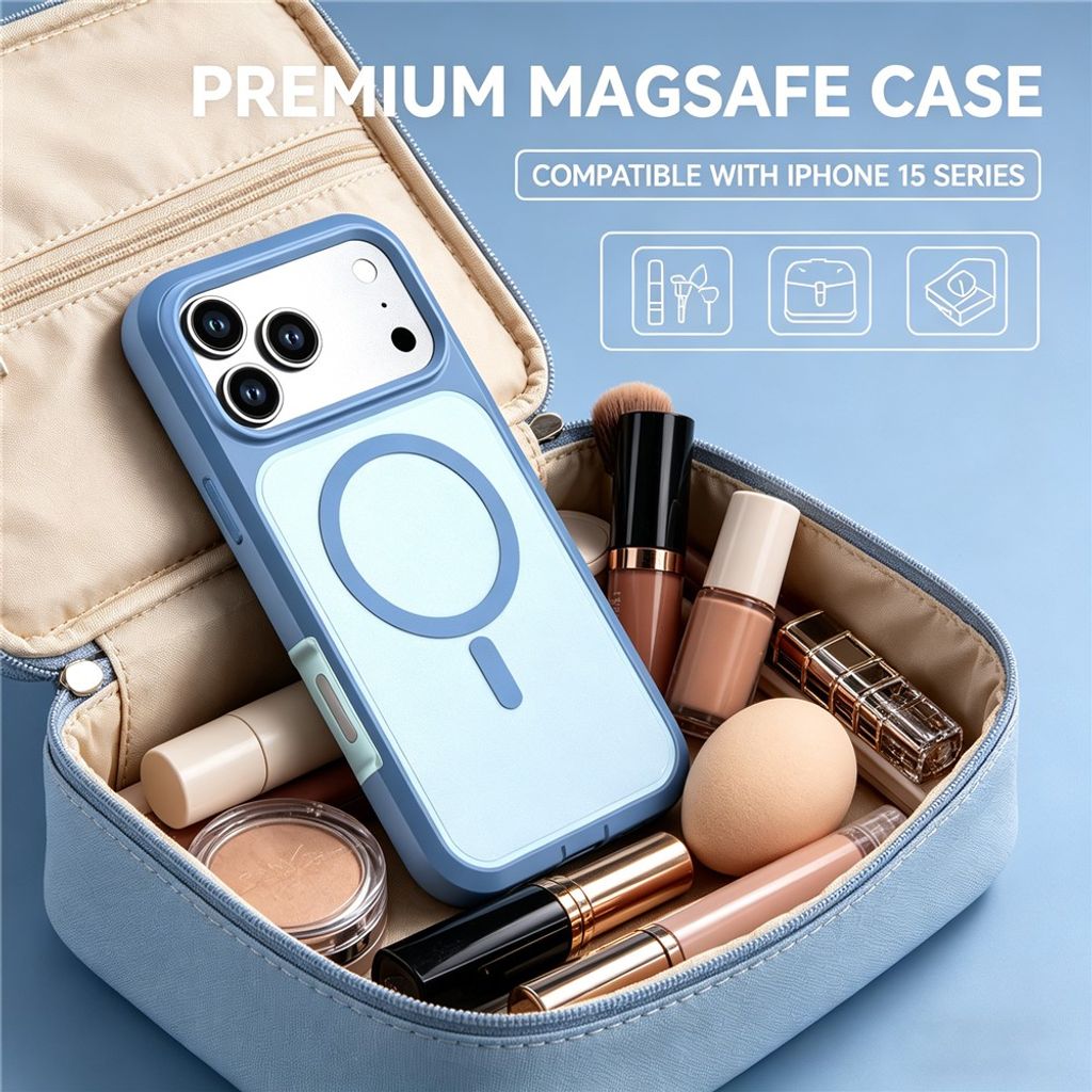 iPhone 18 Pro/17 Pro MagSafe Cover Stødsikkert - Blå