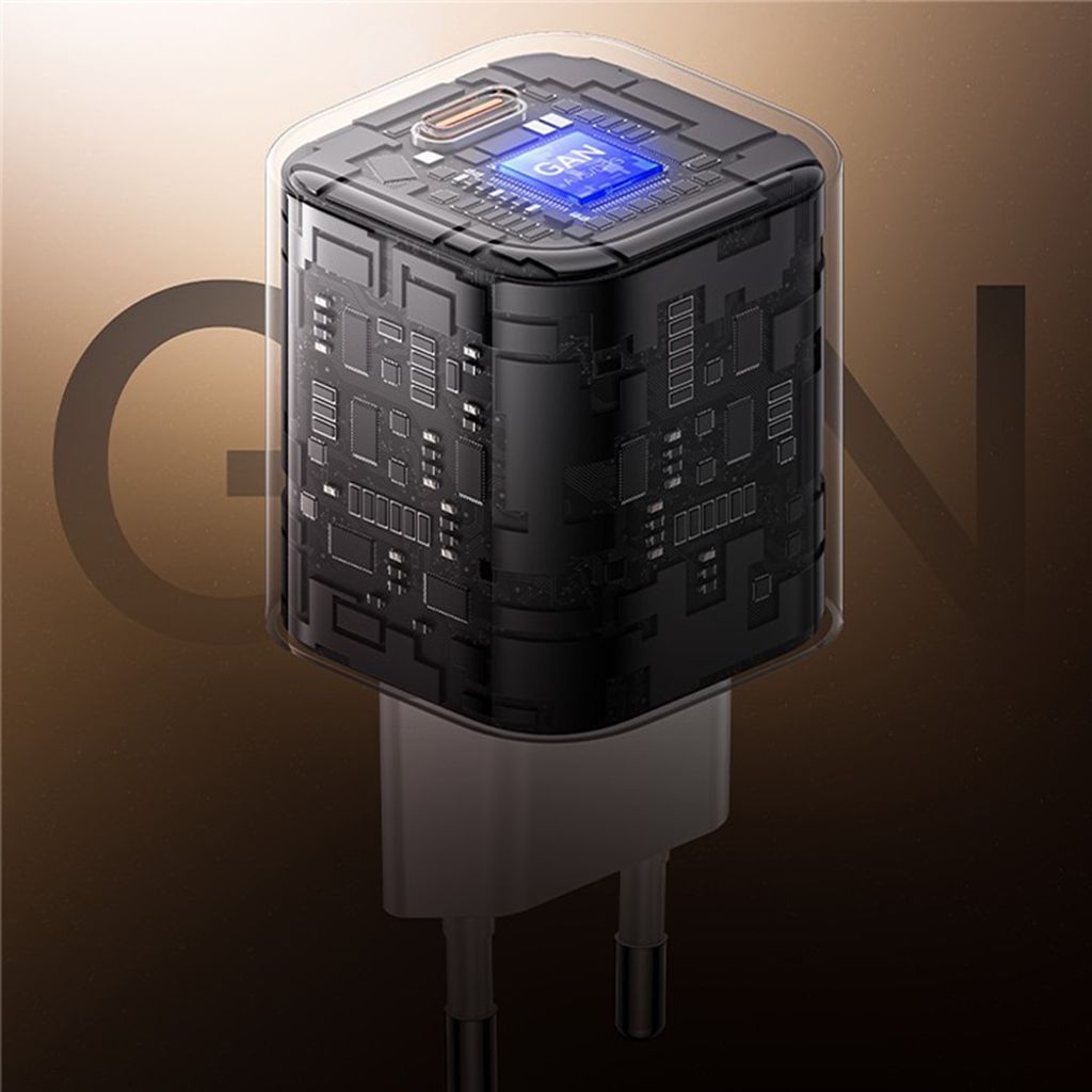 Yesido YC117 60W USB-C GaN-vegglader med USB-C-kabel – oransje