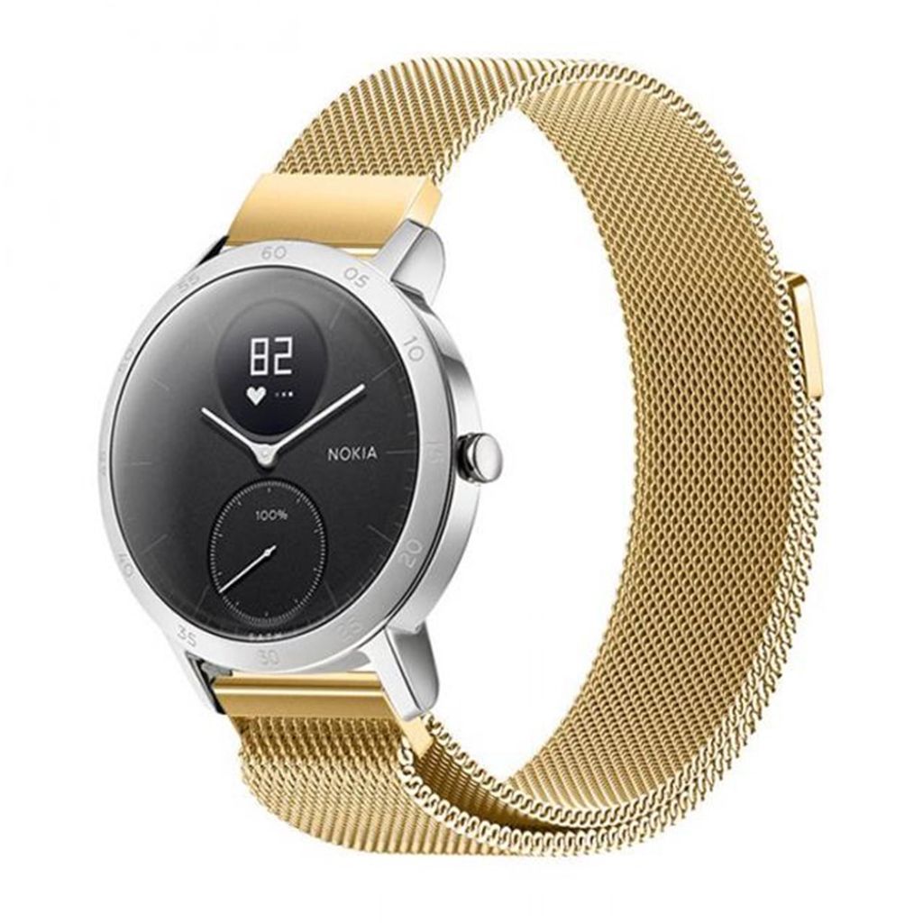 Garmin Vivoactive 4s/Vivomove 3S etc. Milanese klokkerem – gull
